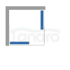 DEANTE Kabina prysznicowa kwadratowa drzwi przesuwne 80x80x185 FUNKIA SZKŁO GRAFITOWE KYC_442K